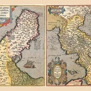 Maps of Peninsulas by A. Ortelius - Art Print