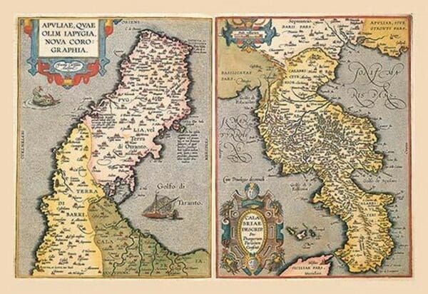 Maps of Peninsulas by A. Ortelius - Art Print