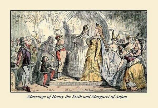 Marriage of Henry the Sixth And Margaret of Anjou by John Leech - Art Print