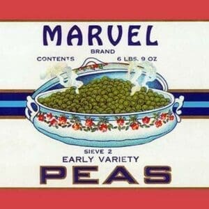 Marvel Brand Early Variety Peas #2 - Art Print