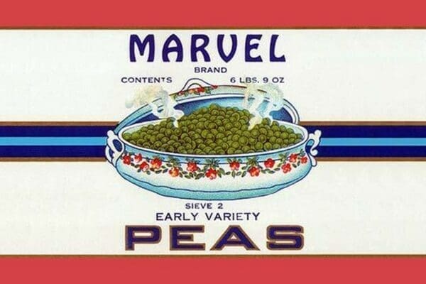 Marvel Brand Early Variety Peas #2 - Art Print