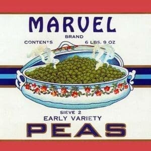 Marvel Brand Early Variety Peas - Art Print