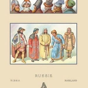 Masculine Fashions of Russia by Auguste Racinet - Art Print