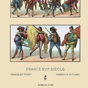 Masculine French Fashions of the Sixteenth Century by Auguste Racinet - Art Print