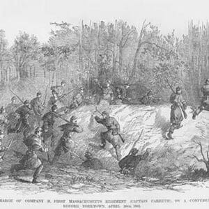 Massachusetts Charges Confederate Redan Before Yorktown by Frank Leslie - Art Print