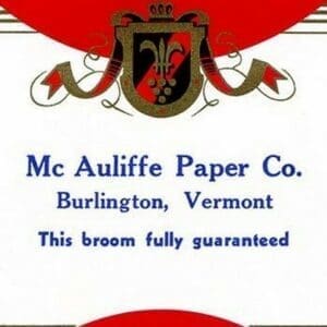 Mc Auliffe Paper Co. Broom Label - Art Print