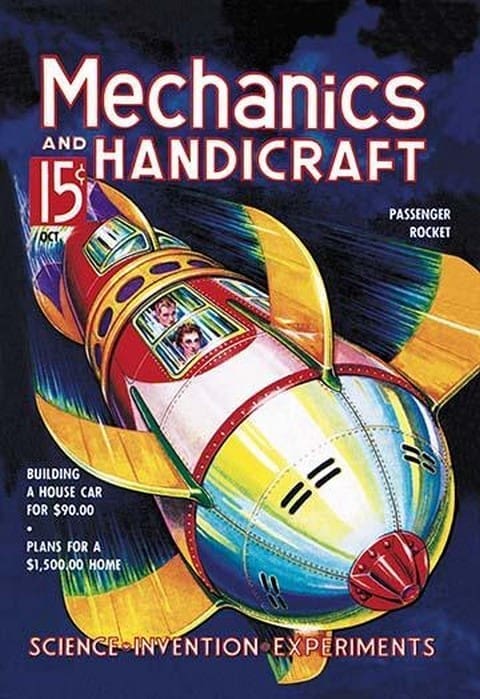 Mechanics and Handicraft: Passenger Rocket - Art Print