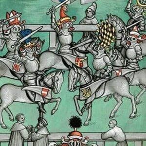 Medieval Tournament melee & Jousting by Ludwig Van Eyb #3 - Art Print