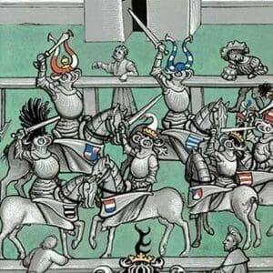 Medieval Tournament melee & Jousting by Ludwig Van Eyb #4 - Art Print