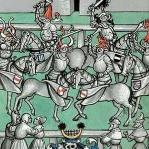 Medieval Tournament melee & Jousting by Ludwig Van Eyb #5 - Art Print