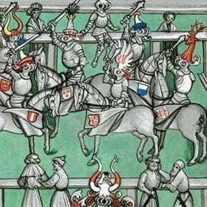 Medieval Tournament melee & Jousting by Ludwig Van Eyb #6 - Art Print