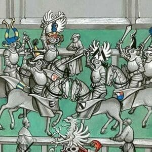 Medieval Tournament melee & Jousting by Ludwig Van Eyb #7 - Art Print