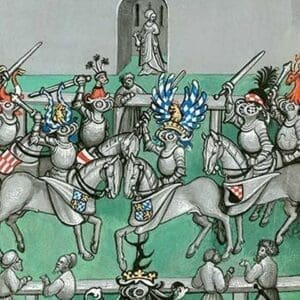 Medieval Tournament melee & Jousting by Ludwig Van Eyb #8 - Art Print