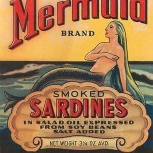 Mermaid Brand Smoked Sardines - Art Print