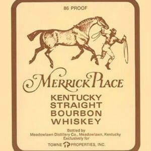 Merrick Place Kentucky Straight Bourbon Whiskey - Art Print