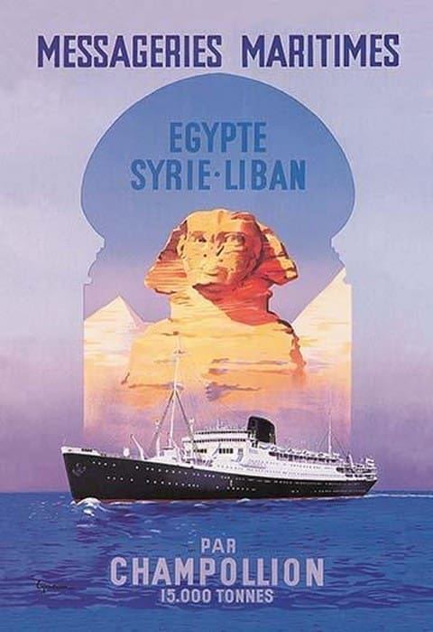 Messageries Maritimes Egypt-Syria-Lebanon Cruise Line - Art Print