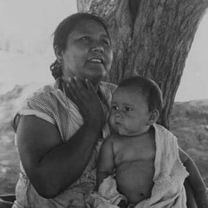 Mexican mother in California. by Dorothea Lange - Art Print