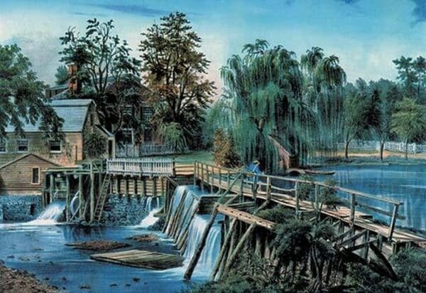 Mill-Dam by Nathaniel Currier - Art Print