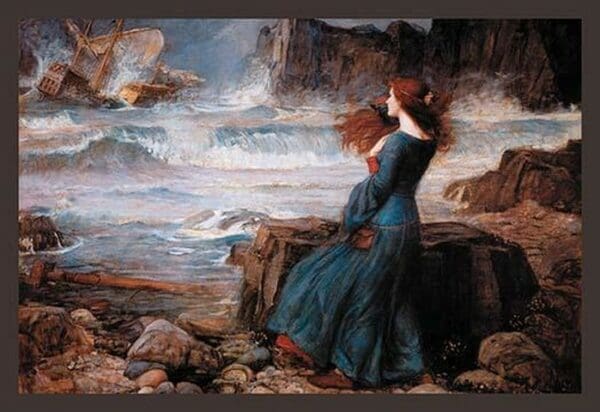 Miranda and the Tempest by John William Waterhouse - Art Print