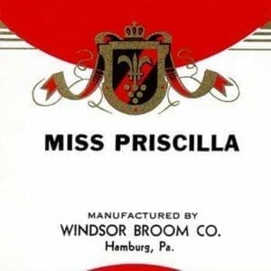 Miss Priscilla Broom Label - Art Print