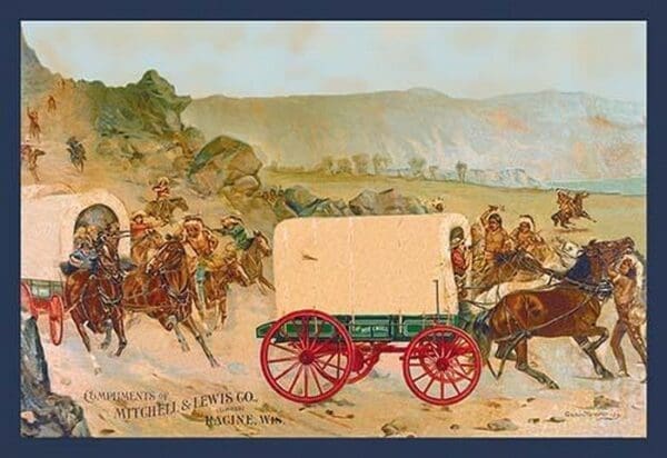 Mitchell Wagon Train by Gean Smith - Art Print