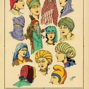 Modern Egyptian: Head Cover by Auguste Racinet - Art Print