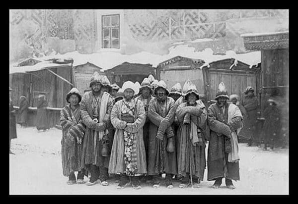 Monks in Samarkand - Art Print