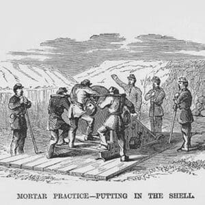 Mortar Practice - Inserting Shells by Frank Leslie - Art Print