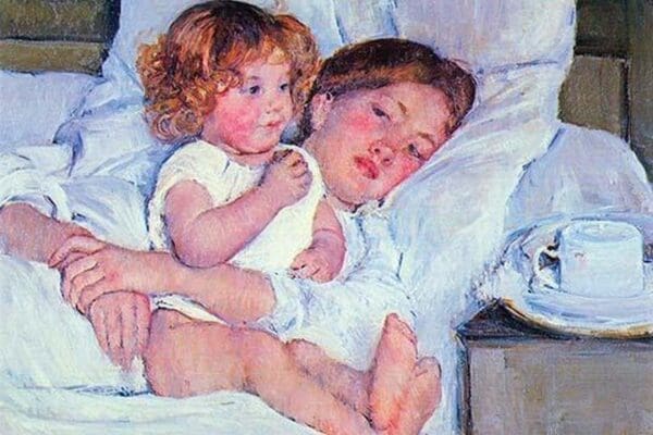 Mother & Baby by Mary Cassatt - Art Print