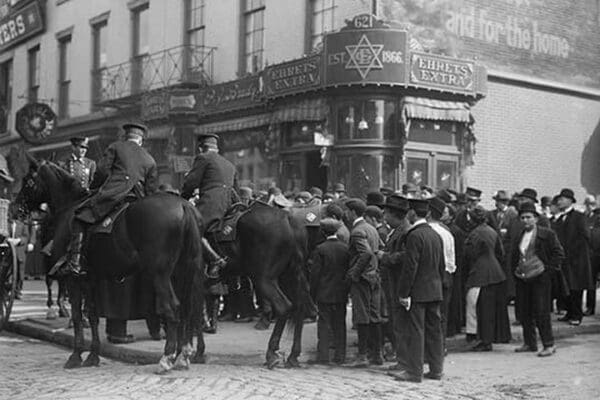 Mounted Police attempt to control Labor riots in NYC - Art Print