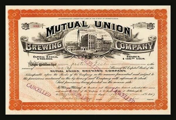 Mutual Union Brewing Company - Art Print