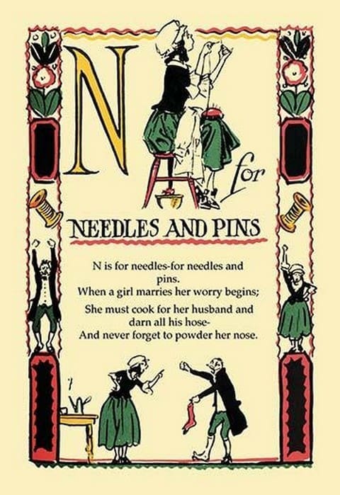 N for Needles and Pins by Tony Sarge - Art Print