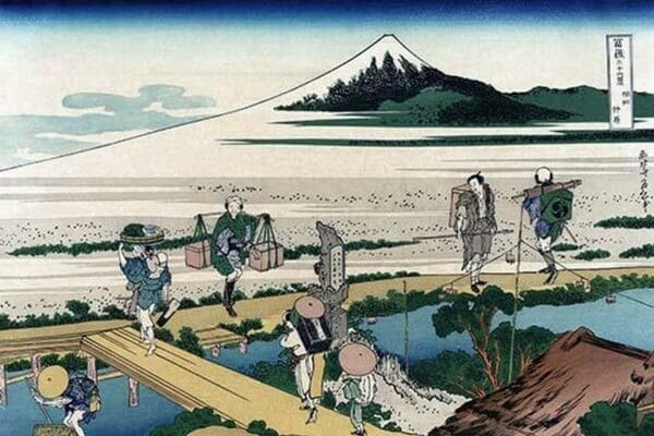 Nakahara in Sagami Province by Katsushika Hokusai - Art Print