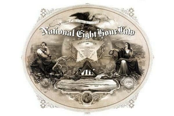 National Eight Hour Law by Britton & Rey - Art Print