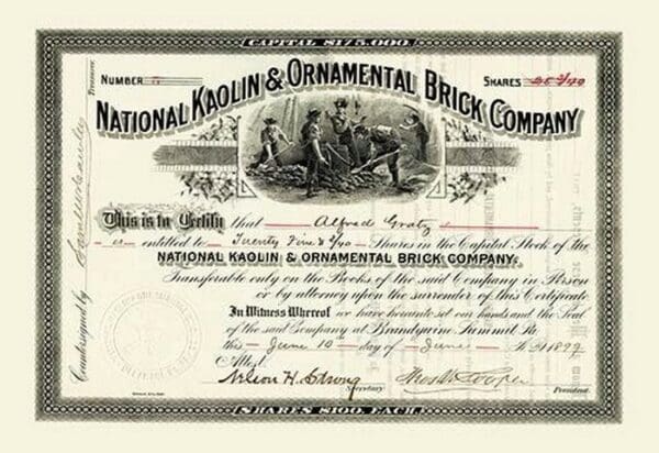 National Kaolin & Ornamental Brick Company - Art Print