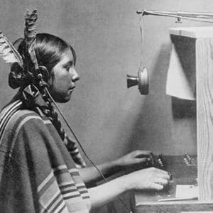 Native American Switchboard Operator - Art Print