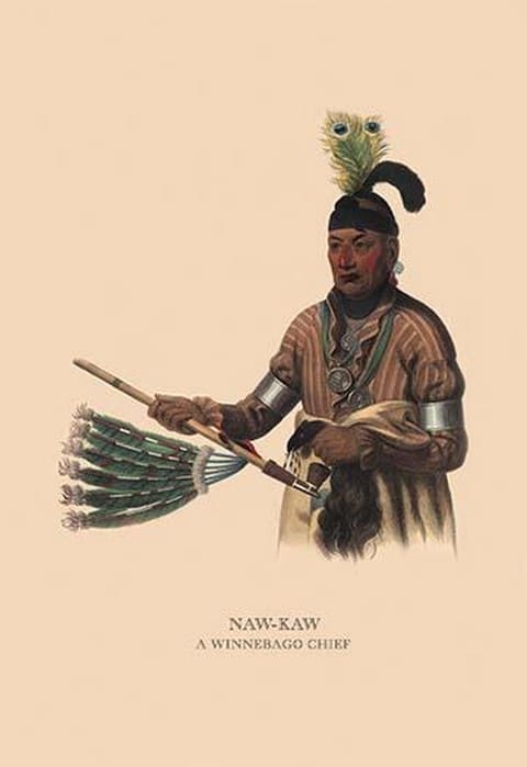 Naw-Kaw (A Winnebago Chief) by Mckenney & Hall - Art Print