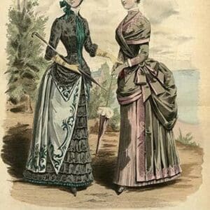 Newest French Fashions - 1884 by Warren 0 - Art Print