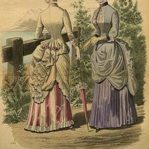 Newest French Fashions - 1884 by Warren 1 - Art Print