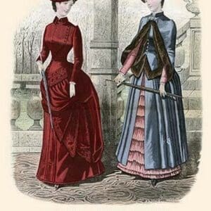 Newest French Fashions - 1884 by Warren 6 - Art Print