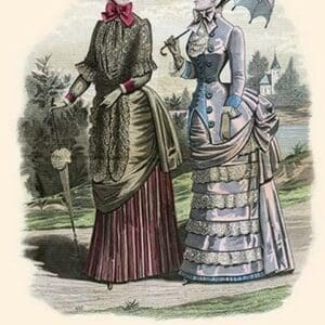 Newest French Fashions - 1884 by Warren 7 - Art Print