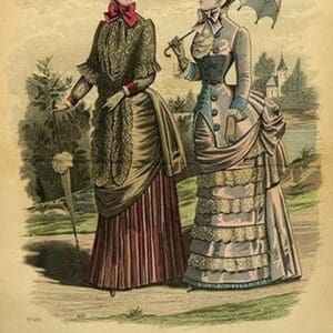 Newest French Fashions - 1884 by Warren #8 - Art Print