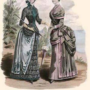 Newest French Fashions - 1884 by Warren 9 - Art Print