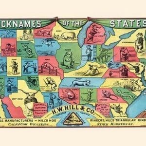 Nicknames of the States - Art Print