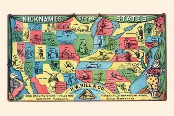 Nicknames of the States - Art Print