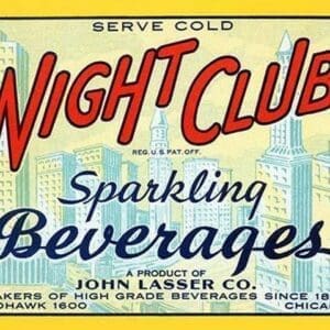 Night Club Sparkling Beverage - Art Print