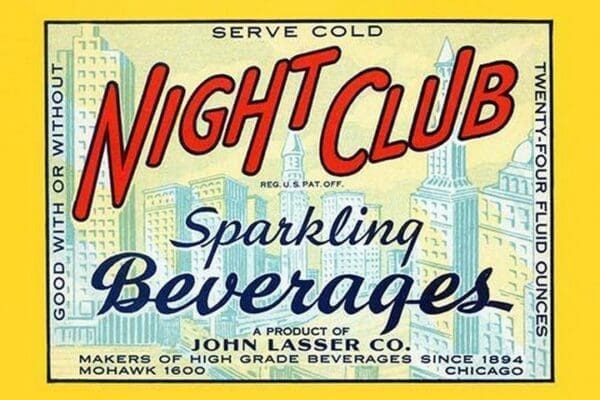 Night Club Sparkling Beverage - Art Print