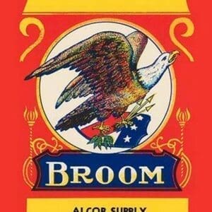 No. 2 Warehouse Eagle Broom Label - Art Print