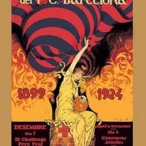 Noces d'Argent del F.C. Barcelona by J. Segrelles - Art Print