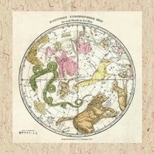 Northern Circumpolar Map by W. G. Evans - Art Print